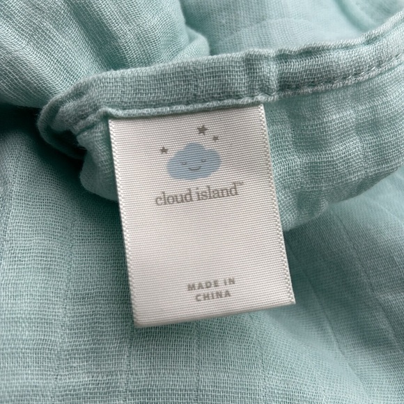 Cloud Island 100% Cotton Super Soft Green Swaddle Baby Blanket - Picture 3 of 4
